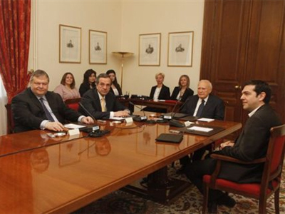 Ο διάλογος Σαμαρά- Τσίπρα- Βενιζέλου, όπως διέρρευσε από τη ΝΔ