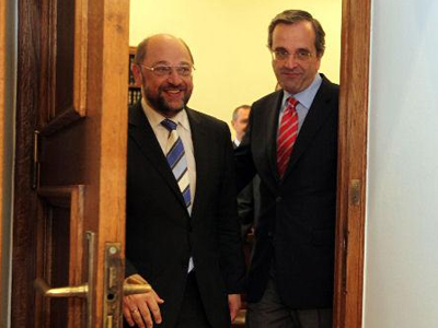 Η συνάντηση Σαμαρά- Σουλτς