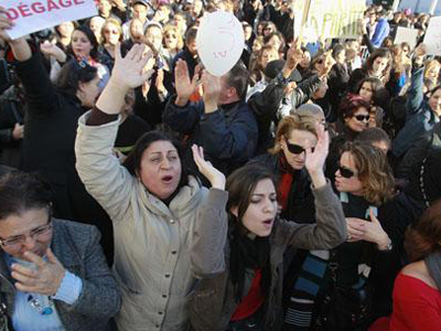 Διαμαρτυρία γυναικών στην Τυνησία