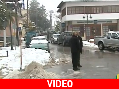 Πρωτόγνωρος χιονιάς στη Στυλίδα- Τι λέει ο Απ. Γκλέτσος