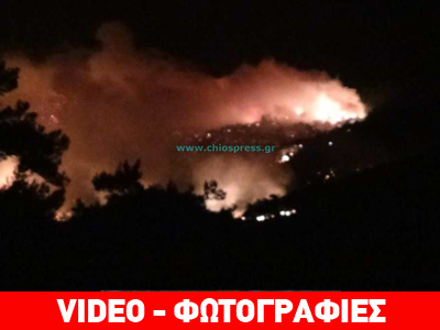 Πύρινο μέτωπο στη Χίο