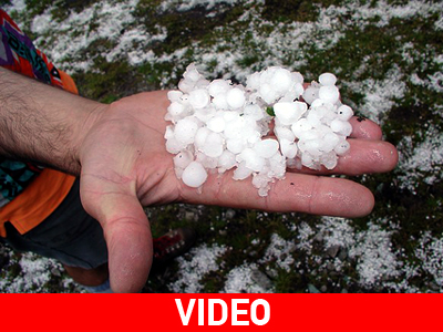 Και ξαφνικά, χαλάζι στην Πάρο!