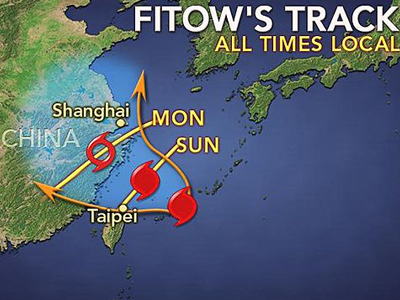 Κίνα: Δύο νεκροί από τον τυφώνα Φίτοου