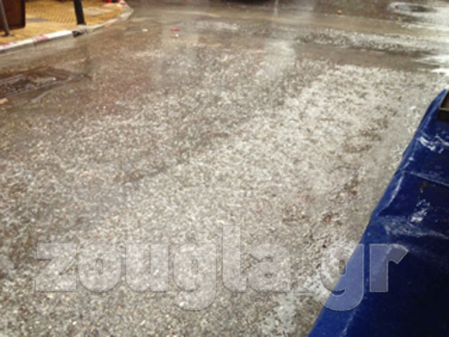 Χαλαζόπτωση στο Παγκράτι