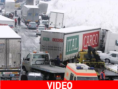 Σφοδρές χιονοπτώσεις στη κεντρική Ευρώπη