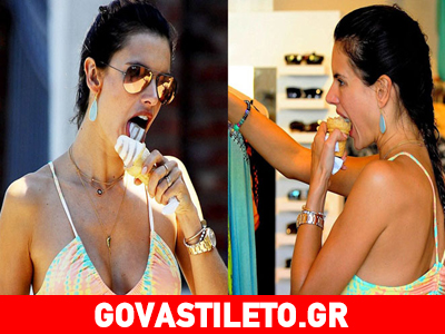 Ούτε η Alessandra Ambrosio δεν μπορεί να αντισταθεί σε ένα χωνάκι παγωτό!
