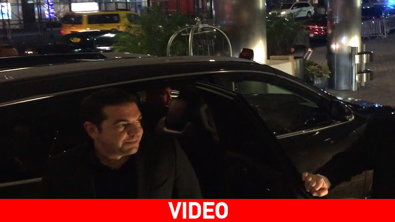 Ο Αλέξης Τσίπρας στο ξενοδοχείο του στο Μανχάταν