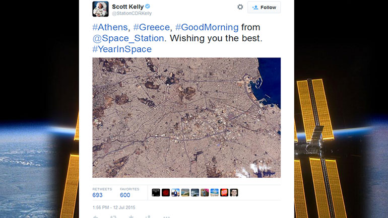 Υποστήριξη από το διάστημα: Ο χαιρετισμός του αστροναύτη στην Ελλάδα