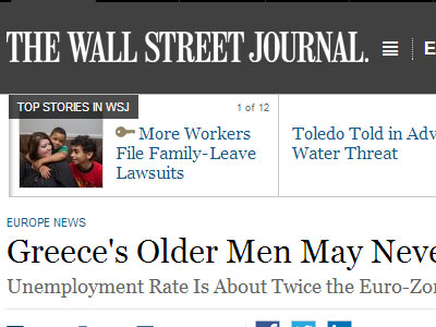 Wall Street Journal: Οι άνεργοι μεσήλικες στην Ελλάδα μπορεί να μην ξαναδουλέψουν ποτέ