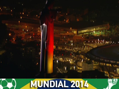 Στα χρώματα της Γερμανίας το άγαλμα του Ιησού στο Ρίο