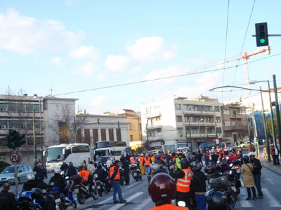 Και οι «Αγανακτισμένοι Μοτοσυκλετιστές Ελλάδας» στην απεργία της Τετάρτης