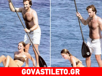 Φωτογραφίες από την Ευγενία Νιάρχου με τον Δημήτρη Οικονόμου στη θάλασσα