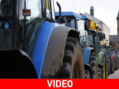 Διαμαρτυρία των Πολωνών αγροτών για το ρωσικό εμπάργκο