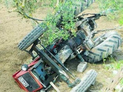 Τον πλάκωσε το τρακτέρ του αλλά διεσώθη