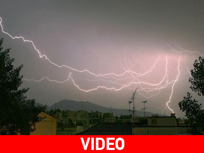 Βίντεο με τους κεραυνούς από τον κατακλυσμό της Αττικής