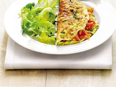 Ομελέτα με φέτα και λιαστή ντομάτα