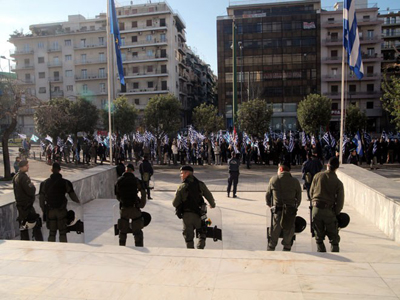 Συγκέντρωση της Χρυσής Αυγής στο Εφετείο για την απολογία Ματθαιόπουλου