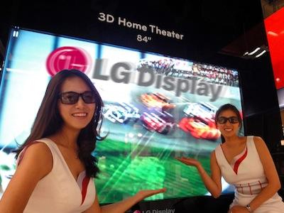 Η LG επιδεικνύει τηλεόραση 3D 84 ιντσών Ultra HD ανάλυσης, 4 φορές μεγαλύτερης από την Full HD