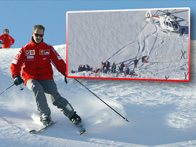 Η πρώτη φωτογραφία με τον Σούμι τραυματισμένο στο χιόνι