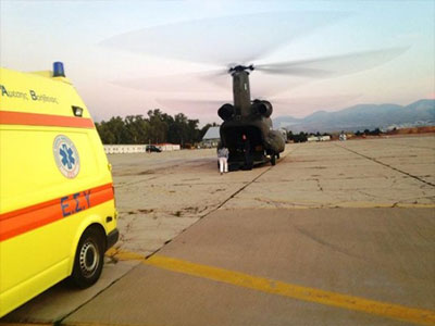 Αεροδιακομιδή άρρωστου βρέφους από τη Λέσβο στην Αθήνα