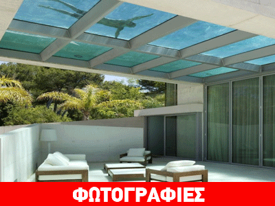 Εντυπωσιακή «διάφανη» πισίνα στην… οροφή