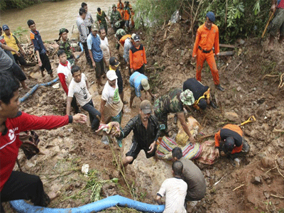 Φονική κατολίσθηση στην Ιάβα με εφτά νεκρούς