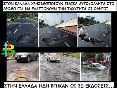 Οι 3D λακκούβες της Ελλάδας