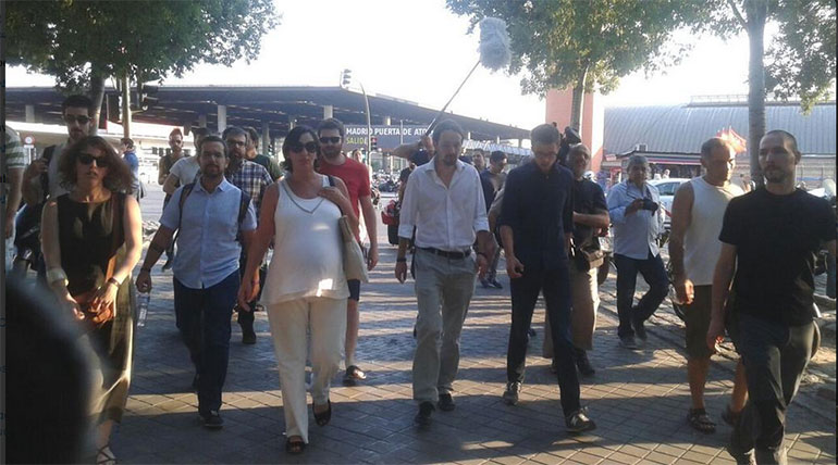 Και ο Πάμπλο Ιγλέσιας έδωσε το παρών στη διαδήλωση