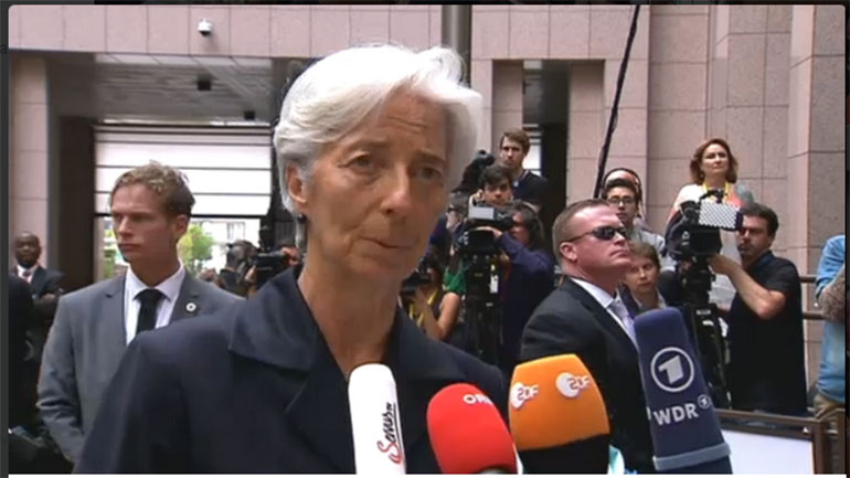 Δηλώσεις Λαγκάρντ κατά την είσοδό της στο Eurogroup