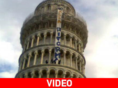 Υπό κατάληψη ο πύργος της Πίζας Υπό κατάληψη ο πύργος της Πίζας