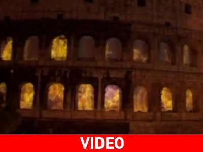 Το Κολοσσαίο «στις φλόγες» Το Κολοσσαίο «στις φλόγες»