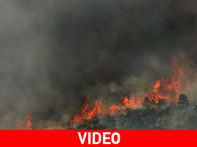 Εικόνες από την φωτιά στην Κάλυμνο