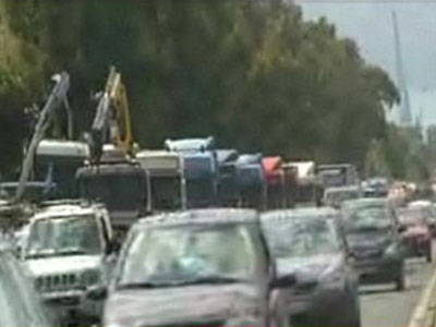 Διαμαρτυρία των ιδιοκτητών φορτηγών στο Σχιστό