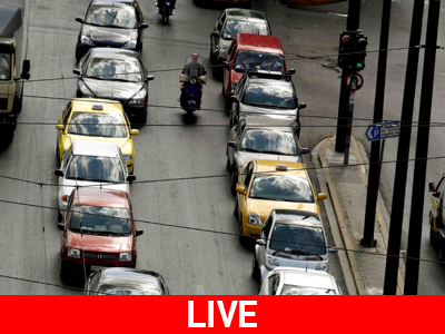 Κυκλοφοριακό χάος στους δρόμους της Αθήνας