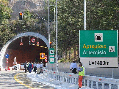 Κυκλοφοριακές ρυθμίσεις στη σήραγγα Αρτεμισίου