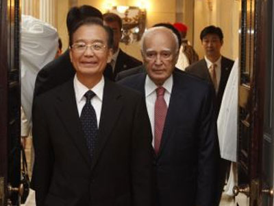 Συνάντηση Κ. Παπούλια με Γουέν Τζιαμπάο