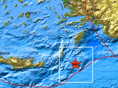 4,9 Ρίχτερ στα Δωδεκάνησα