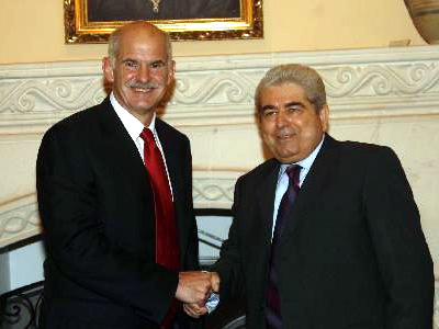 Ο Γ. Παπανδρέου στην Κύπρο