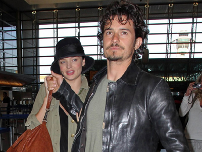 Orlando Bloom και Miranda Kerr στο αεροδρόμιο