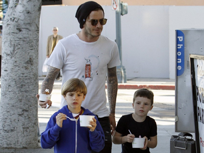 O Beckham και τα τρία αγόρια του