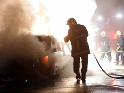 Αναρχικοί έκαψαν αυτοκίνητο της ΕΡΤ