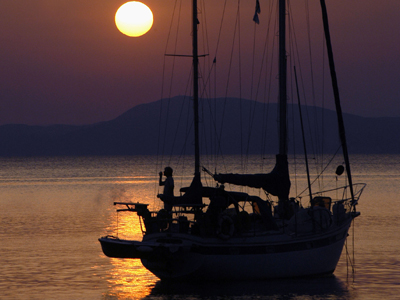 Προσάραξη ιστιοφόρου στα Σύβοτα