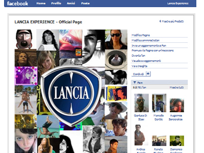Επίσημη σελίδα της Lancia στο Facebook