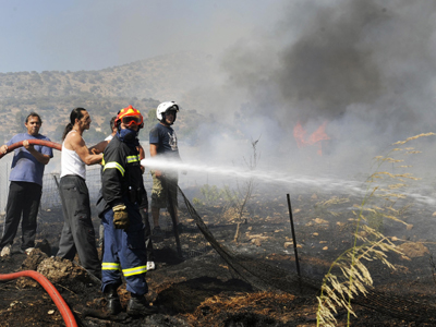 Πυρκαγιά στον Θεολόγο Ερέτριας
