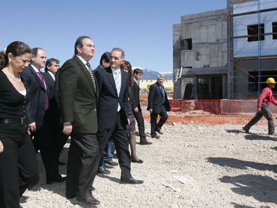 Επίσκεψη  Καραμανλή στο υπό κατασκευή νέο νοσοκομείο του Αγρινίου