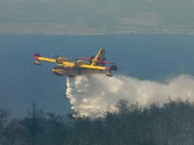 Σε ύφεση η πυρκαγιά στην Εύβοια