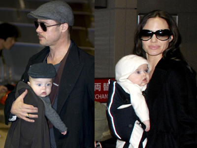 Η πρώτη δημόσια εμφάνιση των διδύμων του ζεύγους Μπραντζελίνα