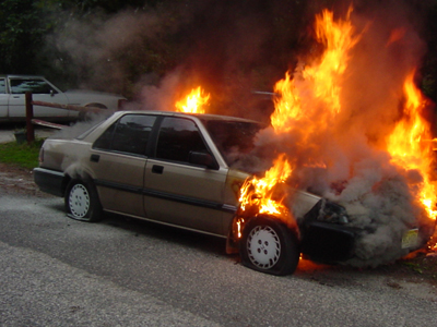 Οδηγός κάηκε ζωντανός μετά από τροχαίο