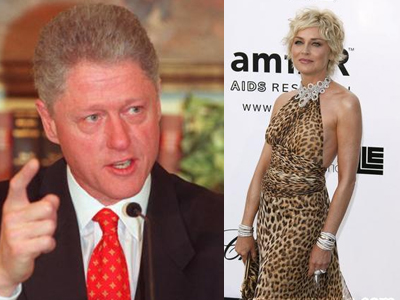 Μπιλ Κλίντον και Σάρον Στόουν σε φιλανθρωπική εκδήλωση