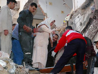 Κατάρρευση κτιρίου στην Αίγυπτο